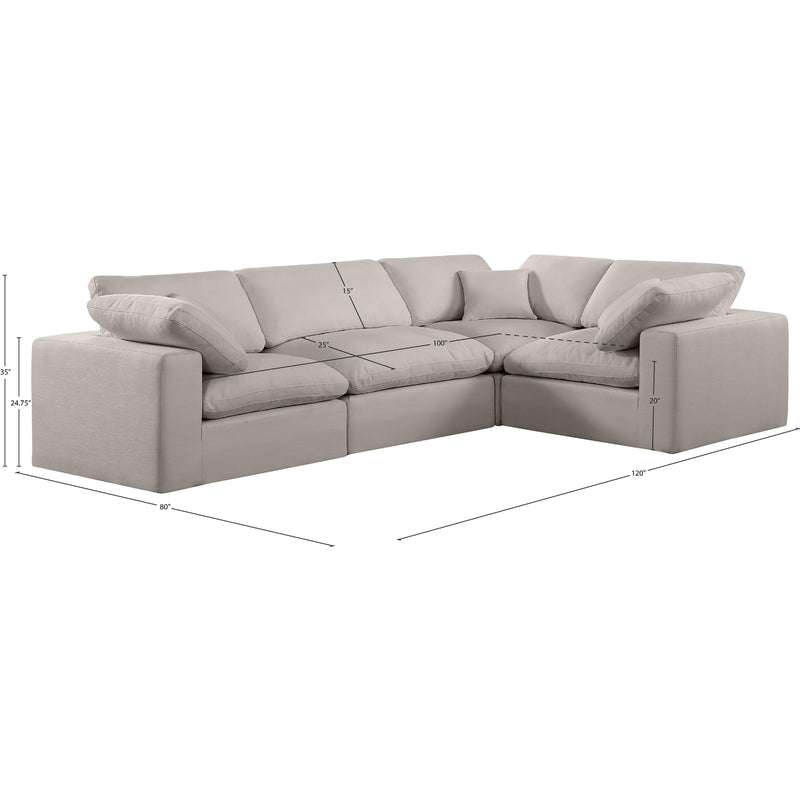 Diamond Modern Furniture Meridian Sectionals Stationary 187Beige-Sec4C IMAGE 11