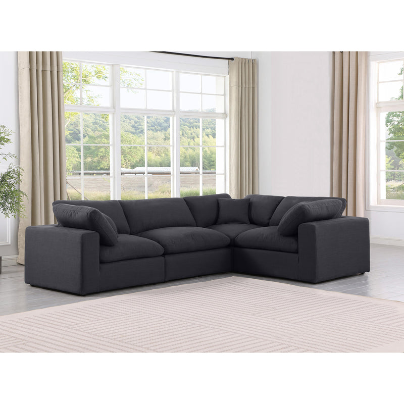 Diamond Modern Furniture Meridian Sectionals Stationary 187Black-Sec4C IMAGE 2