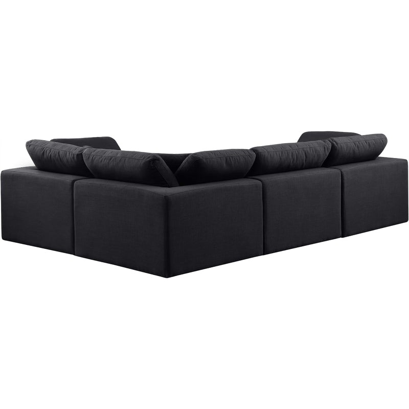 Diamond Modern Furniture Meridian Sectionals Stationary 187Black-Sec4C IMAGE 3