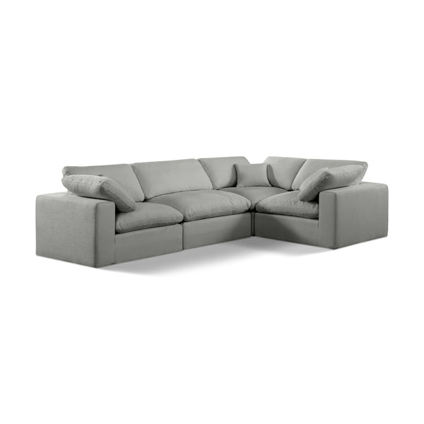 Diamond Modern Furniture Meridian Sectionals Stationary 187Grey-Sec4C IMAGE 1