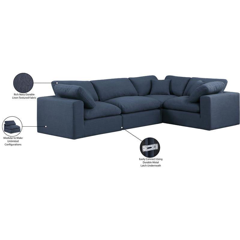 Diamond Modern Furniture Meridian Sectionals Stationary 187Navy-Sec4C IMAGE 10