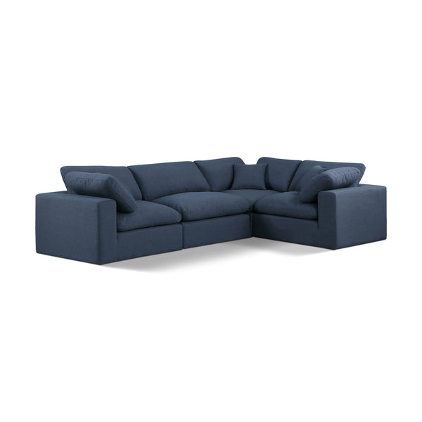 Diamond Modern Furniture Meridian Sectionals Stationary 187Navy-Sec4C IMAGE 1