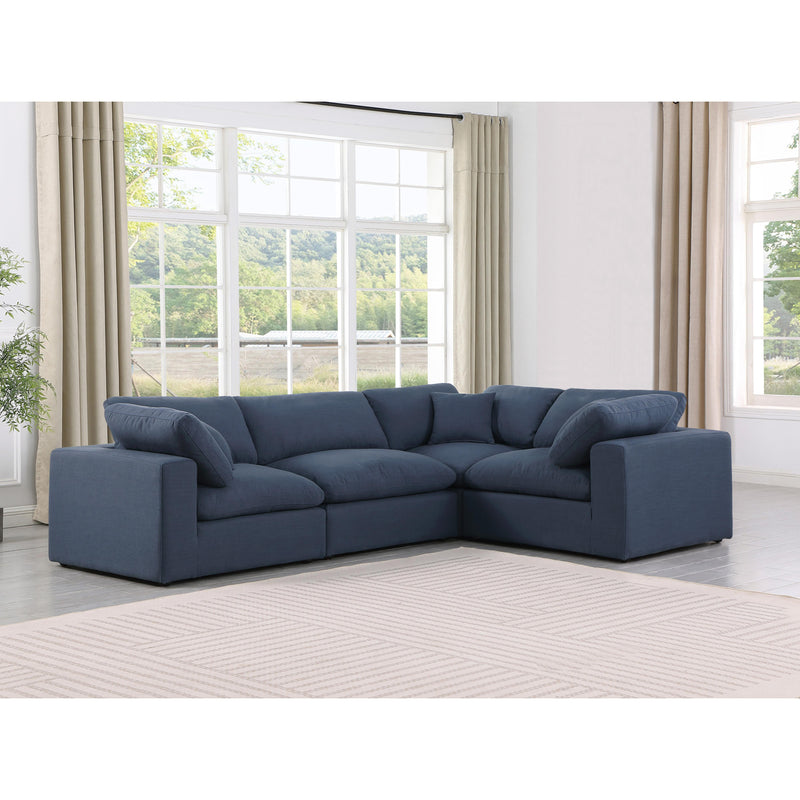 Diamond Modern Furniture Meridian Sectionals Stationary 187Navy-Sec4C IMAGE 2