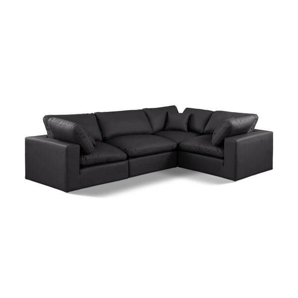 Diamond Modern Furniture Meridian Sectionals Stationary 188Black-Sec4C IMAGE 1