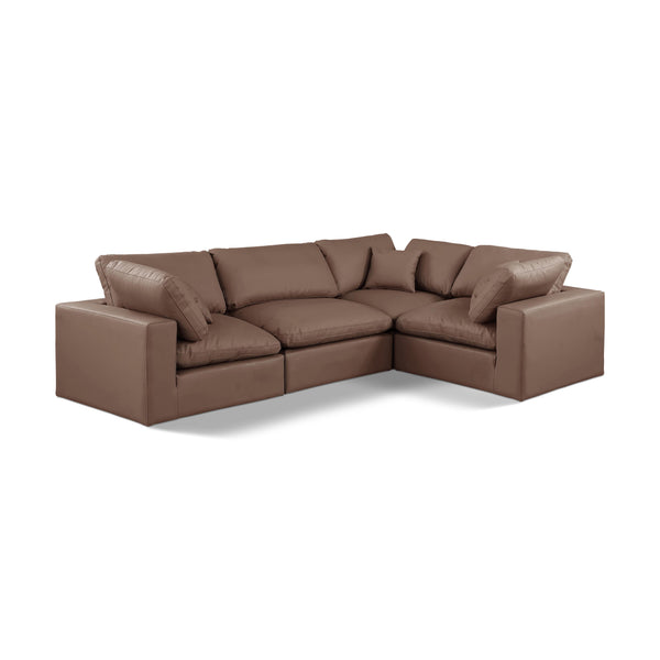 Diamond Modern Furniture Meridian Sectionals Stationary 188Brown-Sec4C IMAGE 1