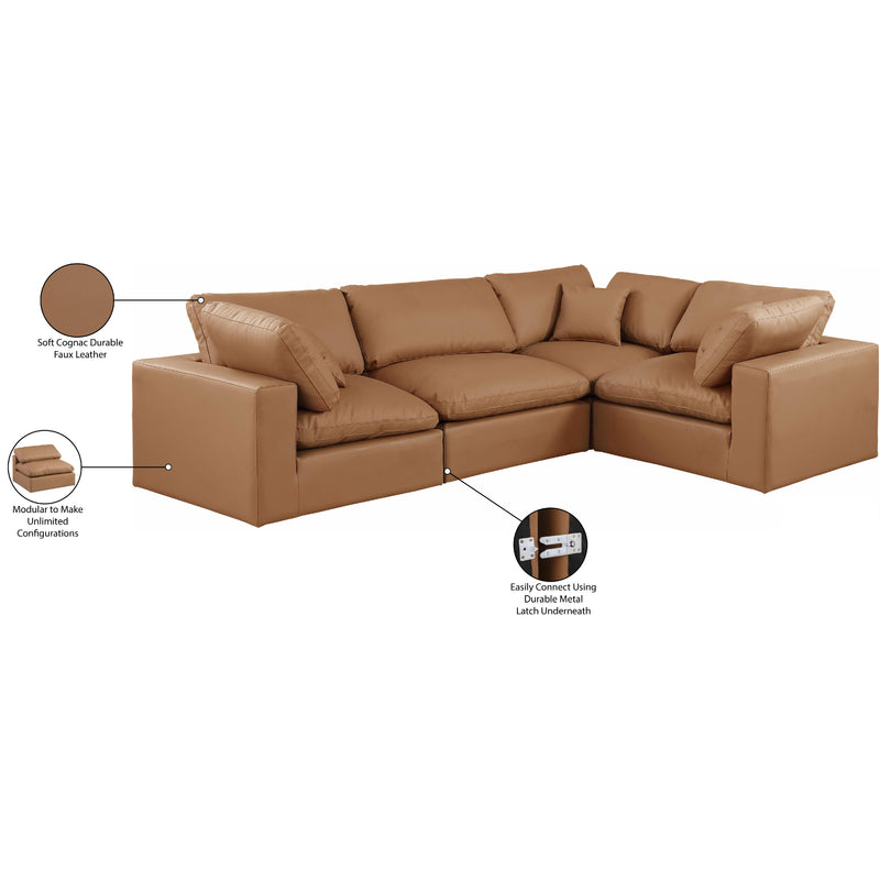 Diamond Modern Furniture Meridian Sectionals Stationary 188Cognac-Sec4C IMAGE 10