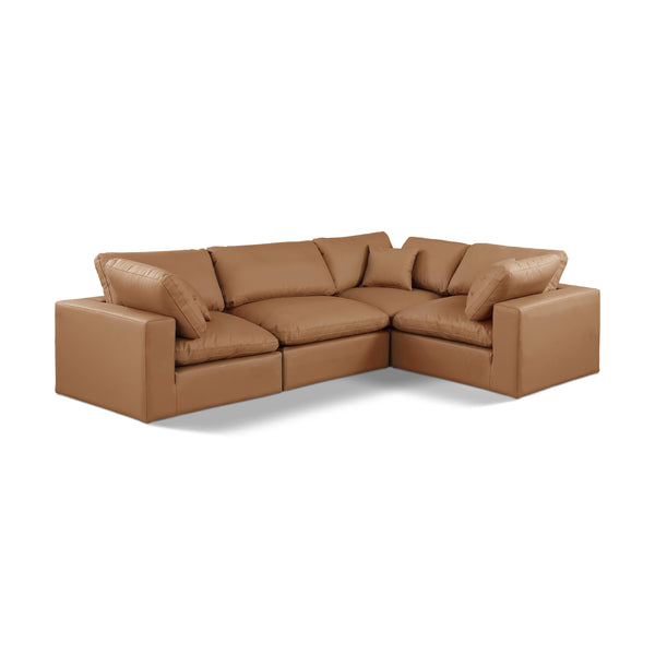 Diamond Modern Furniture Meridian Sectionals Stationary 188Cognac-Sec4C IMAGE 1