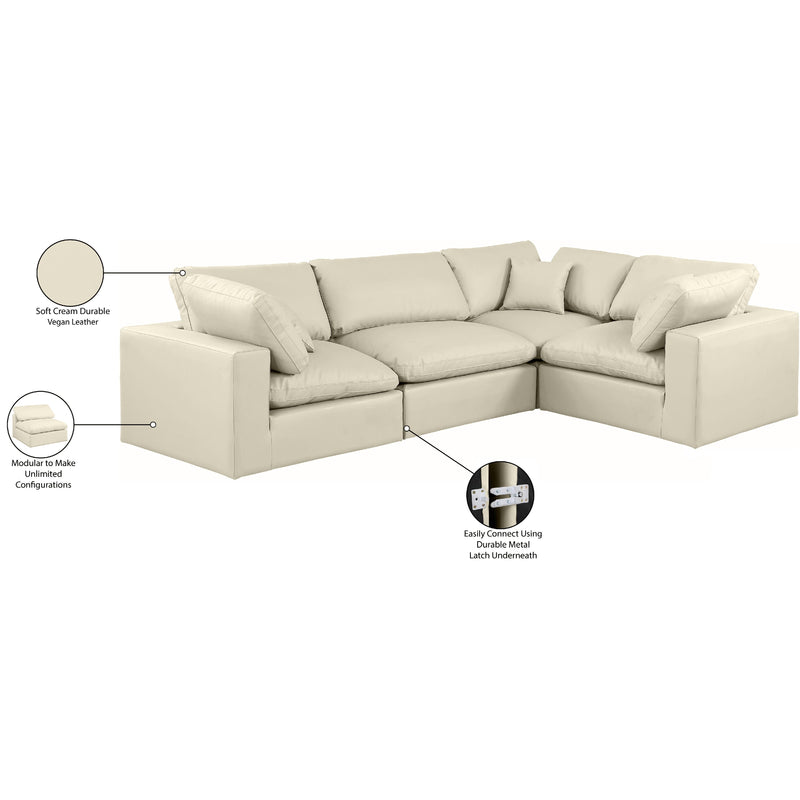 Diamond Modern Furniture Meridian Sectionals Stationary 188Cream-Sec4C IMAGE 10