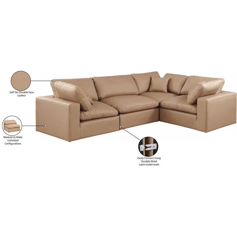 Diamond Modern Furniture Meridian Sectionals Stationary 188Tan-Sec4C IMAGE 10
