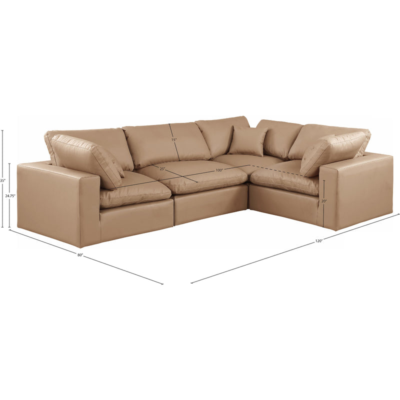Diamond Modern Furniture Meridian Sectionals Stationary 188Tan-Sec4C IMAGE 11
