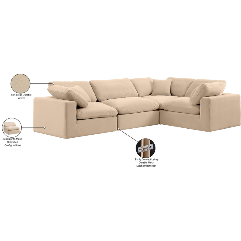 Diamond Modern Furniture Meridian Sectionals Stationary 189Beige-Sec4C IMAGE 10