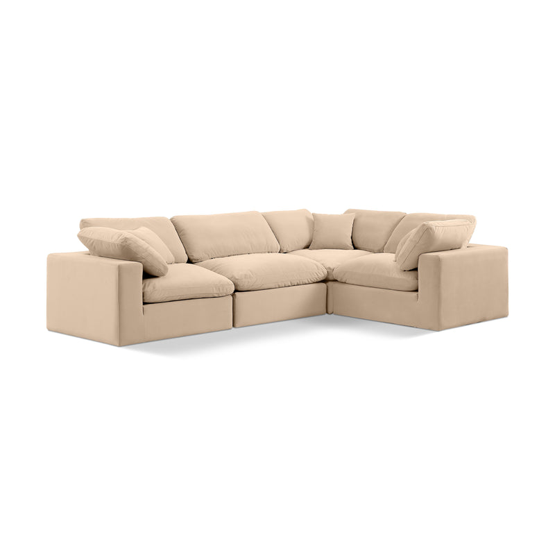 Diamond Modern Furniture Meridian Sectionals Stationary 189Beige-Sec4C IMAGE 1