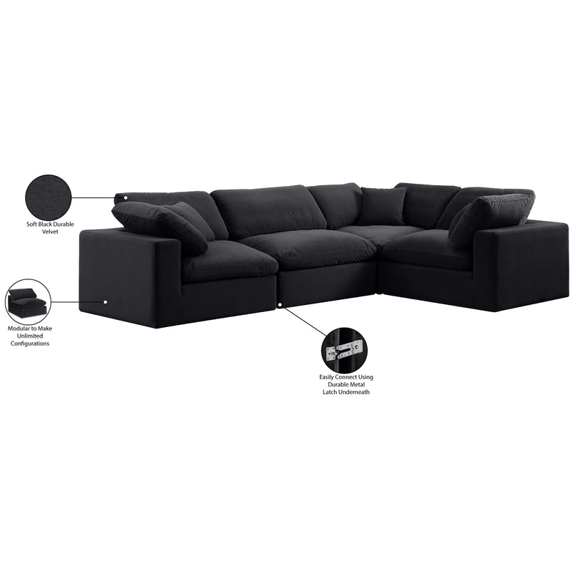 Diamond Modern Furniture Meridian Sectionals Stationary 189Black-Sec4C IMAGE 10