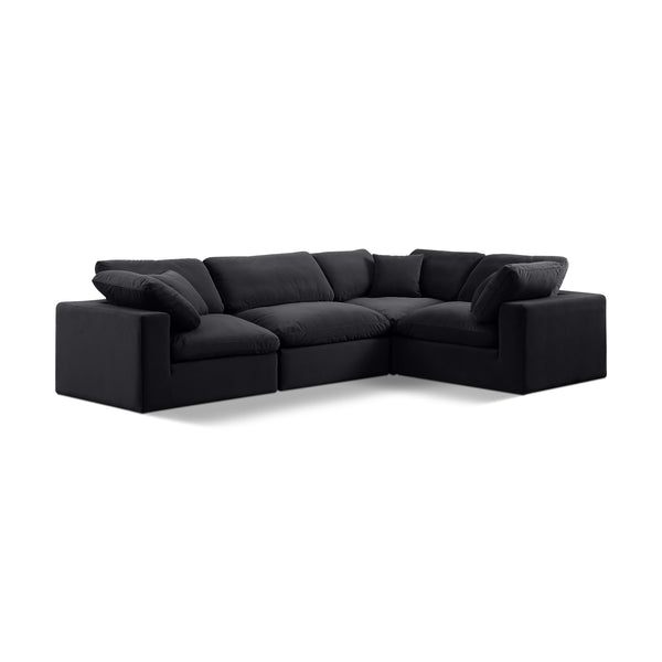 Diamond Modern Furniture Meridian Sectionals Stationary 189Black-Sec4C IMAGE 1