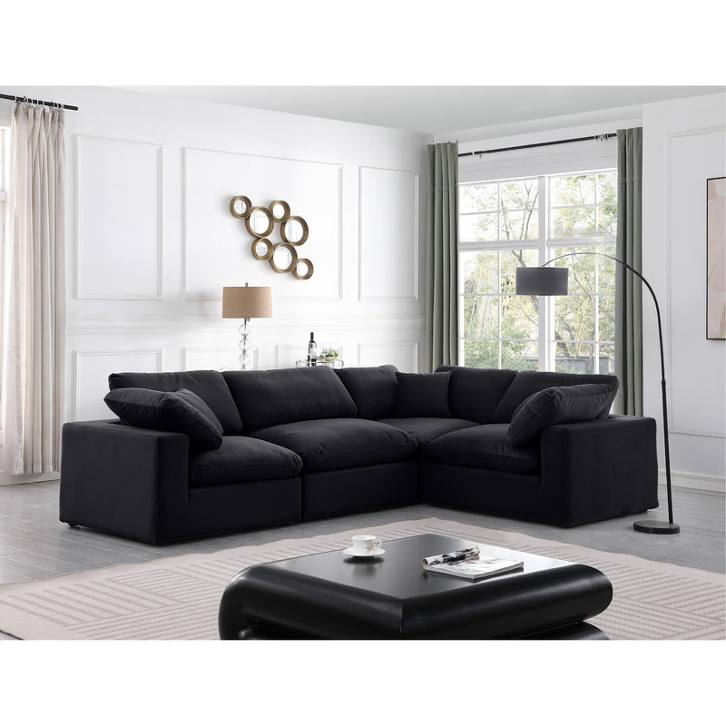 Diamond Modern Furniture Meridian Sectionals Stationary 189Black-Sec4C IMAGE 2