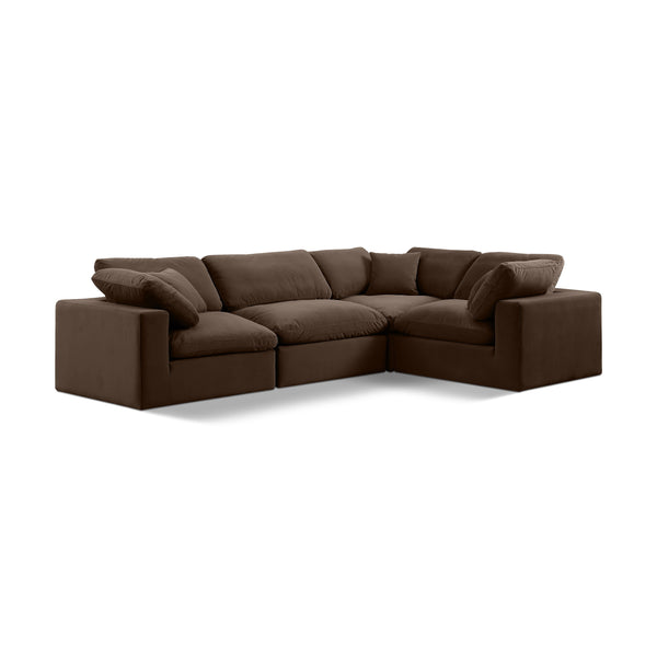 Diamond Modern Furniture Meridian Sectionals Stationary 189Brown-Sec4C IMAGE 1