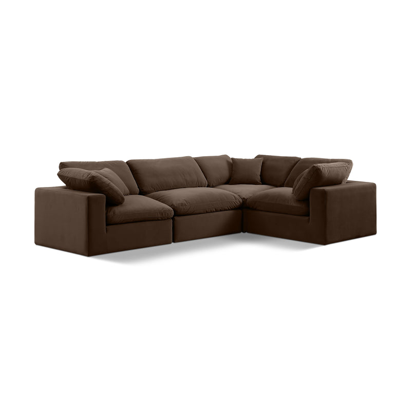 Diamond Modern Furniture Meridian Sectionals Stationary 189Brown-Sec4C IMAGE 1