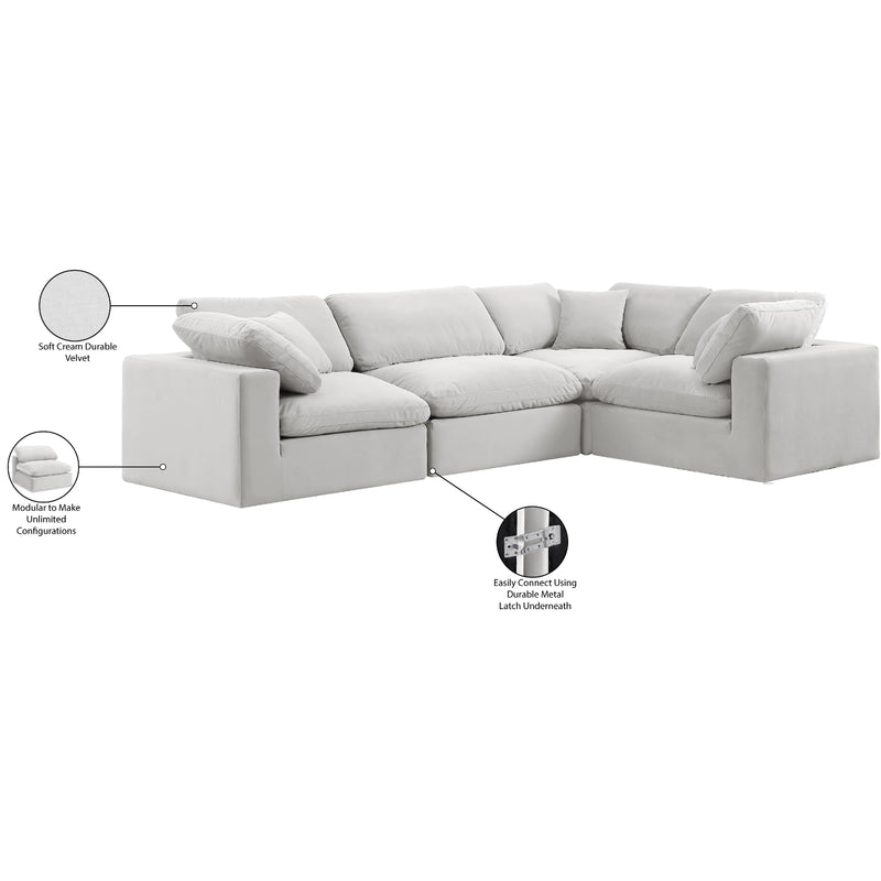 Diamond Modern Furniture Meridian Sectionals Stationary 189Cream-Sec4C IMAGE 10