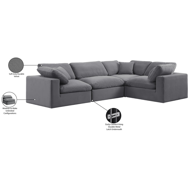 Diamond Modern Furniture Meridian Sectionals Stationary 189Grey-Sec4C IMAGE 10