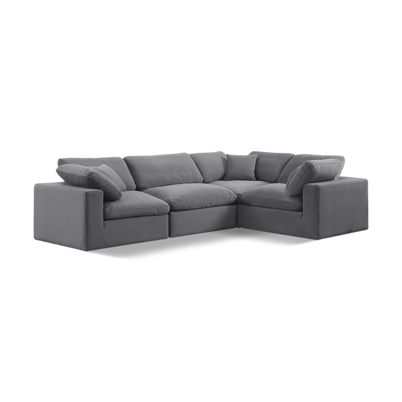 Diamond Modern Furniture Meridian Sectionals Stationary 189Grey-Sec4C IMAGE 1