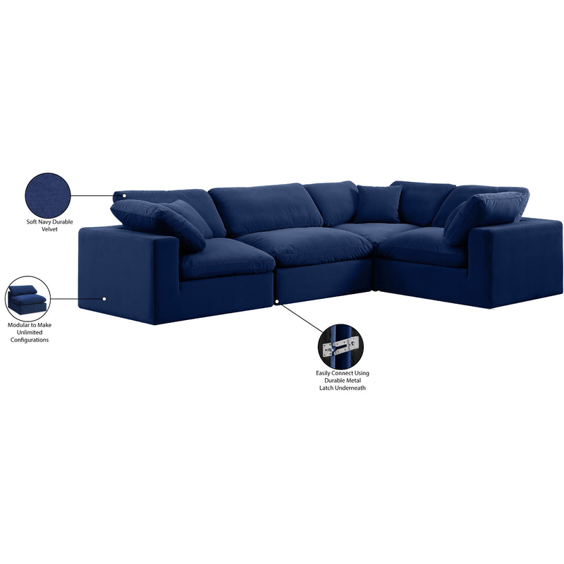 Diamond Modern Furniture Meridian Sectionals Stationary 189Navy-Sec4C IMAGE 10