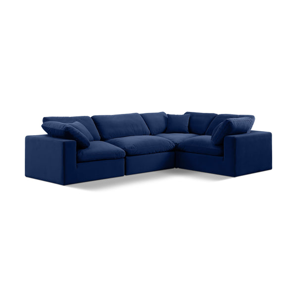 Diamond Modern Furniture Meridian Sectionals Stationary 189Navy-Sec4C IMAGE 1