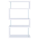 Emelle 63-inch 4-shelf Glass Panel Bookshelf Black