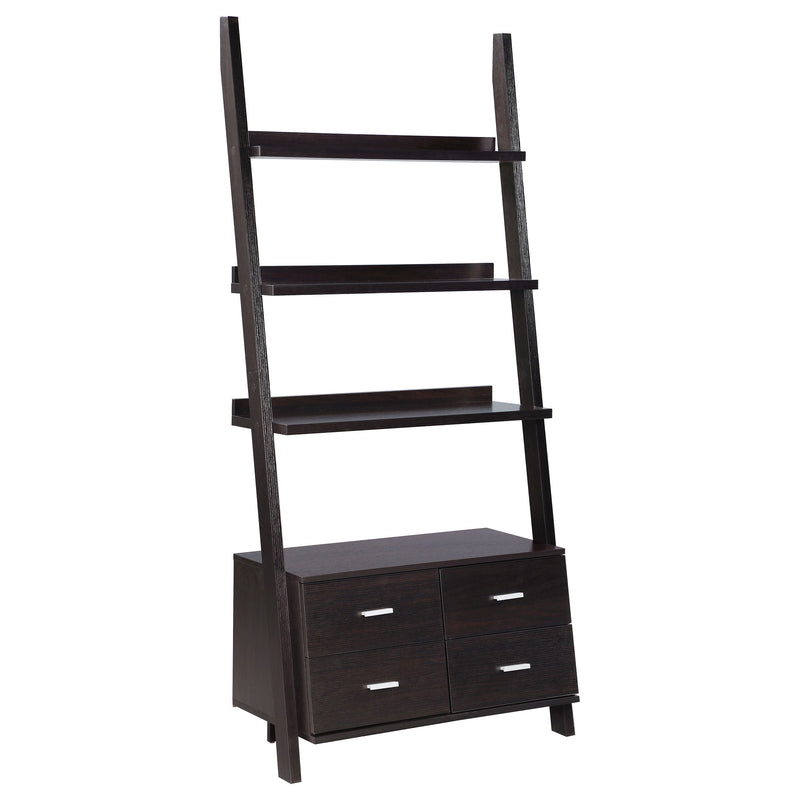 Colella  Ladder Desk and Bookcase Set Cappuccino