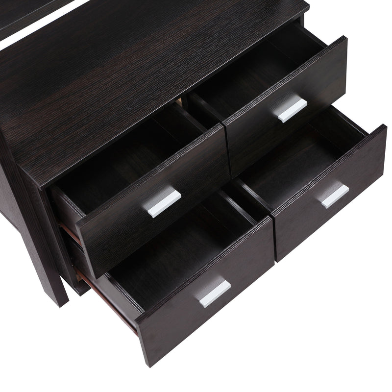 Colella  Ladder Desk and Bookcase Set Cappuccino
