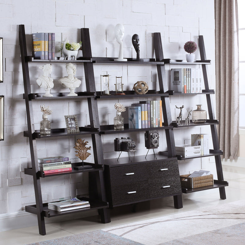 Colella Ladder Desk with Shelf Cappuccino