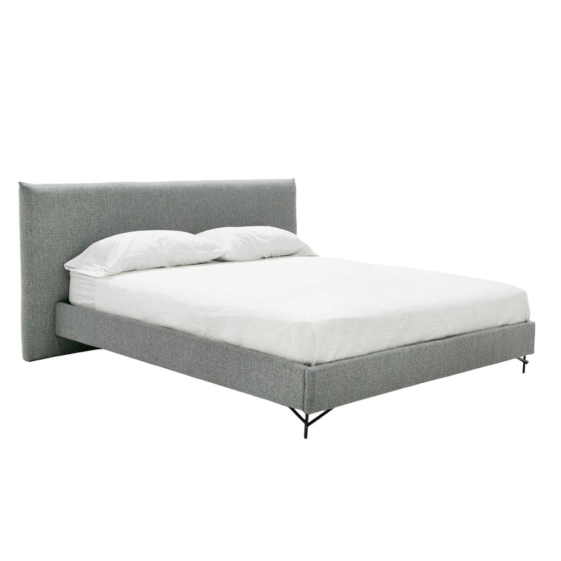 Nova Domus Aria - Italian Modern Grey Fabric Bed