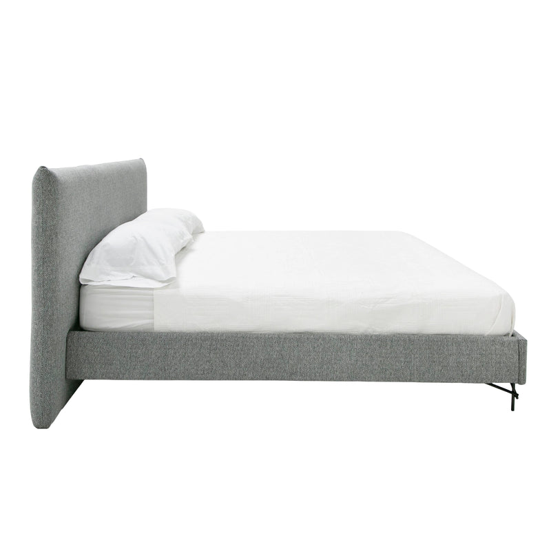 Nova Domus Aria - Italian Modern Grey Fabric Bed