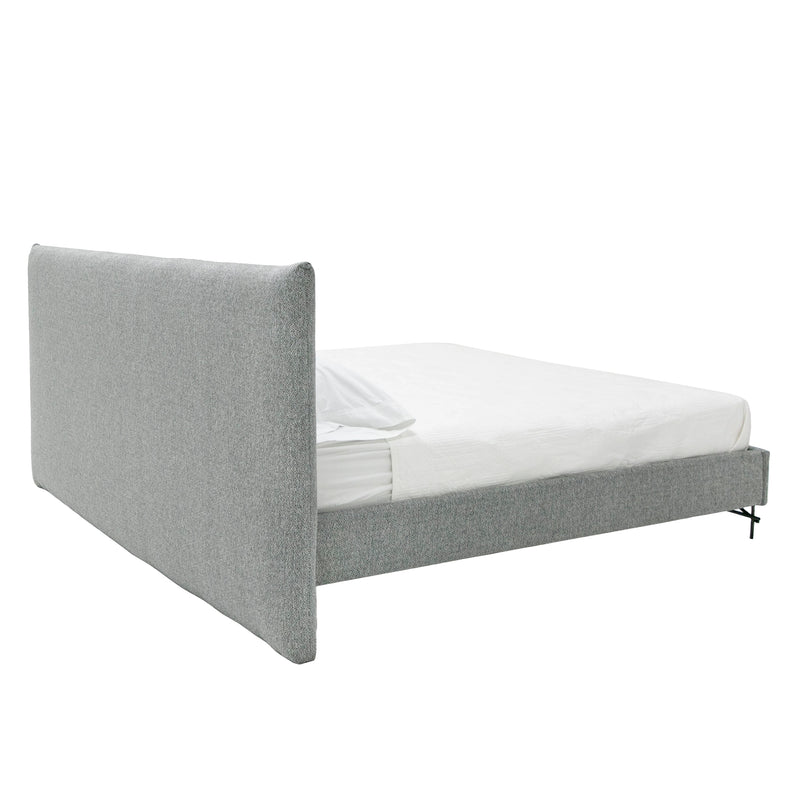 Nova Domus Aria - Italian Modern Grey Fabric Bed