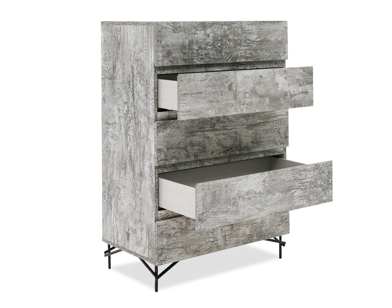 Nova Domus Aria - Italian Modern Multi Grey with texture Chest