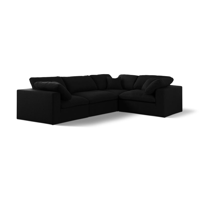 Diamond Modern Furniture Meridian Sectionals Stationary 601Black-Sec4C IMAGE 1