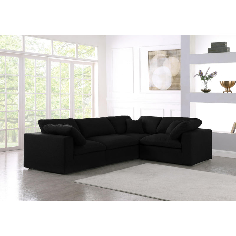 Diamond Modern Furniture Meridian Sectionals Stationary 601Black-Sec4C IMAGE 2