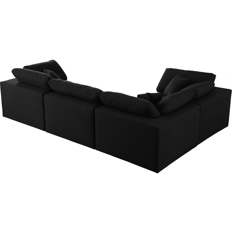 Diamond Modern Furniture Meridian Sectionals Stationary 601Black-Sec4C IMAGE 3