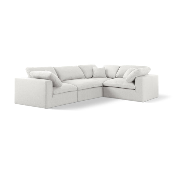 Diamond Modern Furniture Meridian Sectionals Stationary 601Cream-Sec4C IMAGE 1