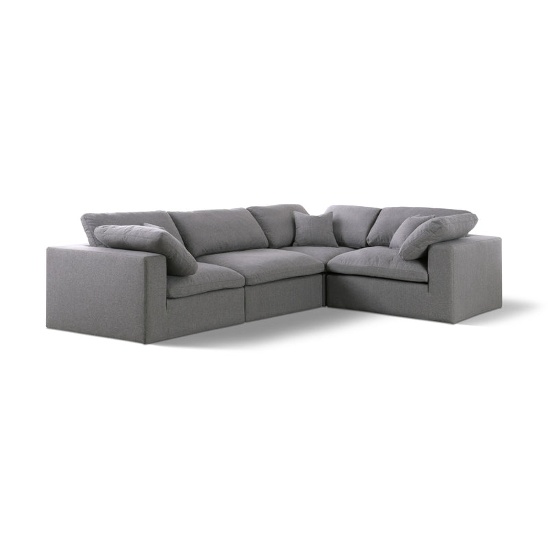 Diamond Modern Furniture Meridian Sectionals Stationary 601Grey-Sec4C IMAGE 1