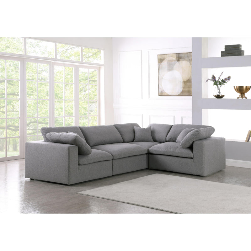 Diamond Modern Furniture Meridian Sectionals Stationary 601Grey-Sec4C IMAGE 2