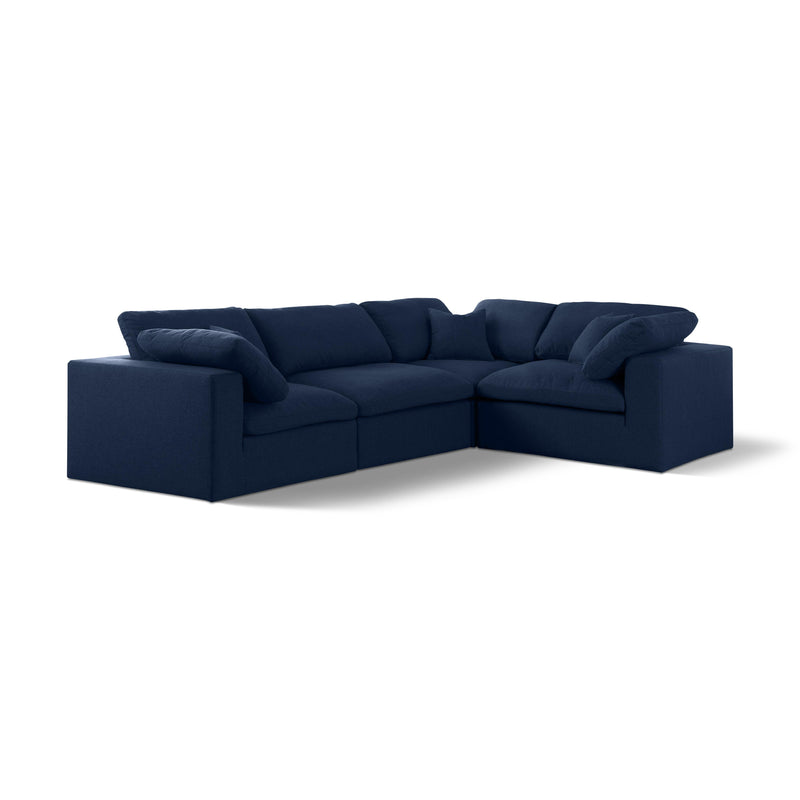 Diamond Modern Furniture Meridian Sectionals Stationary 601Navy-Sec4C IMAGE 1