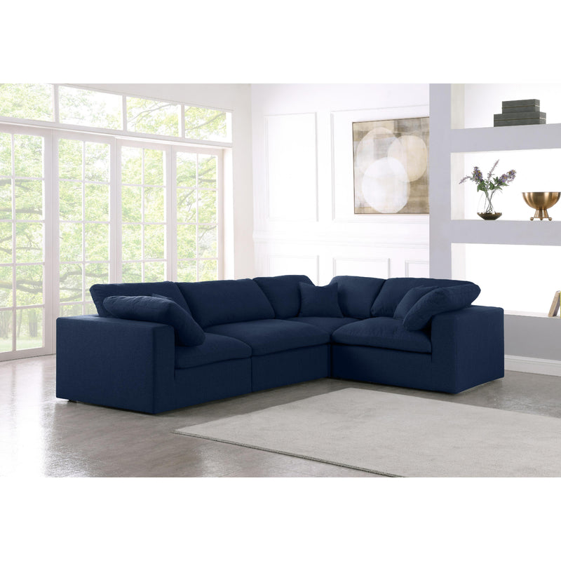 Diamond Modern Furniture Meridian Sectionals Stationary 601Navy-Sec4C IMAGE 2