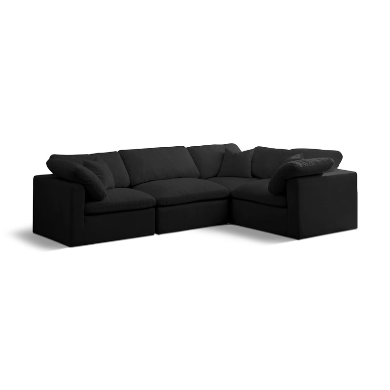 Diamond Modern Furniture Meridian Sectionals Stationary 602Black-Sec4C IMAGE 1