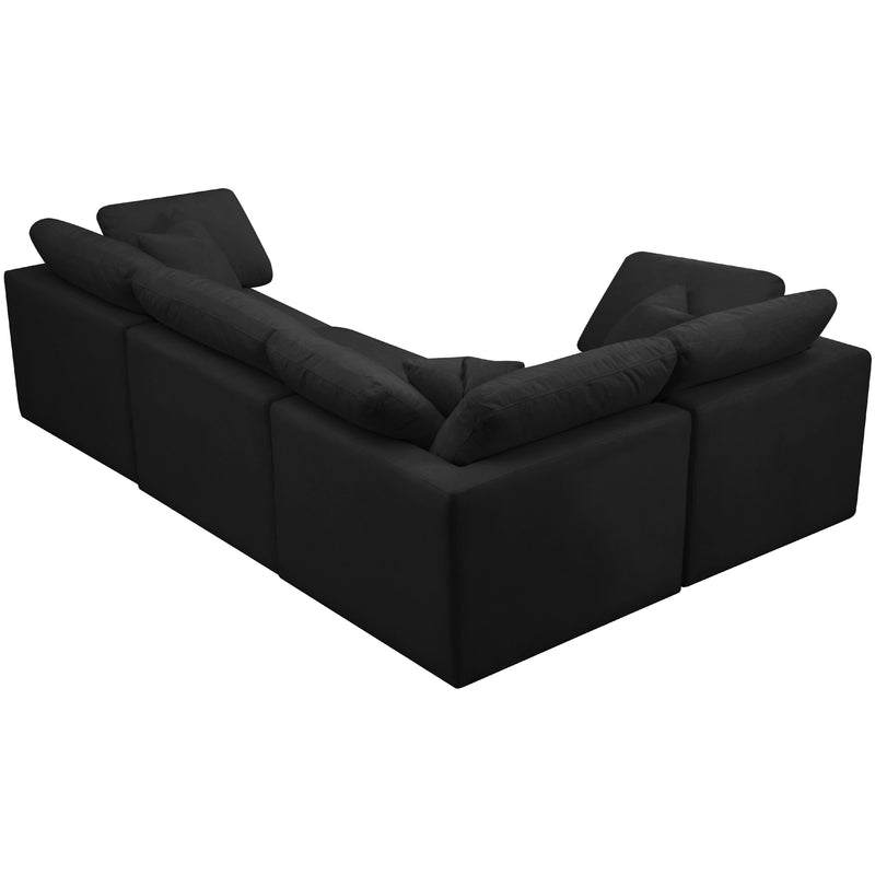 Diamond Modern Furniture Meridian Sectionals Stationary 602Black-Sec4C IMAGE 3