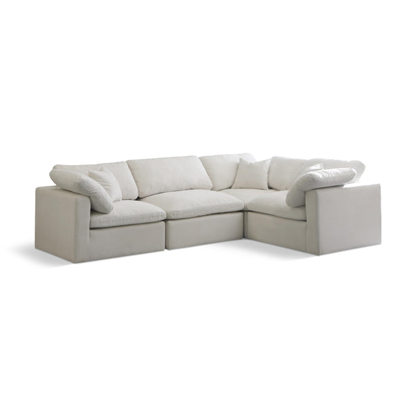 Diamond Modern Furniture Meridian Sectionals Stationary 602Cream-Sec4C IMAGE 1