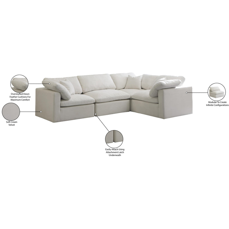 Diamond Modern Furniture Meridian Sectionals Stationary 602Cream-Sec4C IMAGE 7