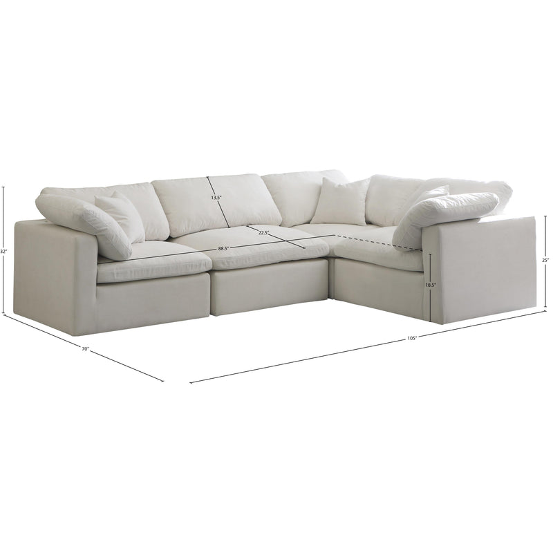 Diamond Modern Furniture Meridian Sectionals Stationary 602Cream-Sec4C IMAGE 8