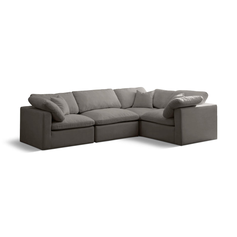 Diamond Modern Furniture Meridian Sectionals Stationary 602Grey-Sec4C IMAGE 1