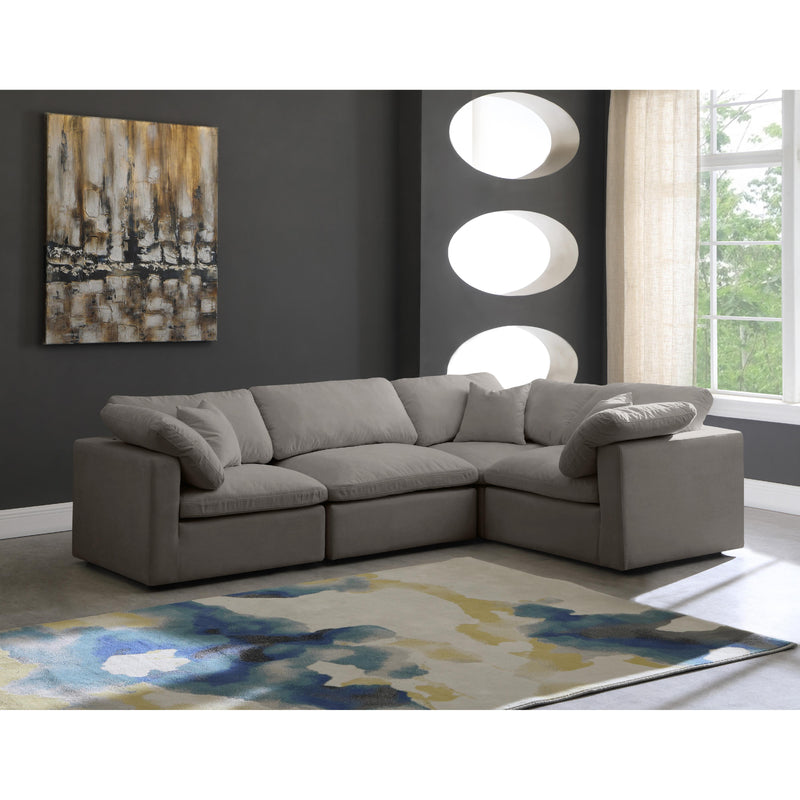 Diamond Modern Furniture Meridian Sectionals Stationary 602Grey-Sec4C IMAGE 2