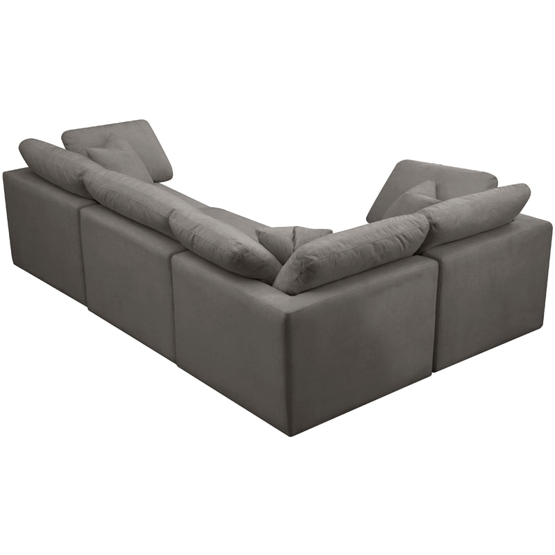 Diamond Modern Furniture Meridian Sectionals Stationary 602Grey-Sec4C IMAGE 3